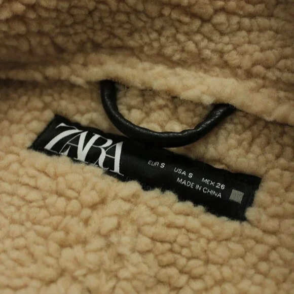 Zara Cropped Double Faced Vest Dark Brown - Picture 4 of 6